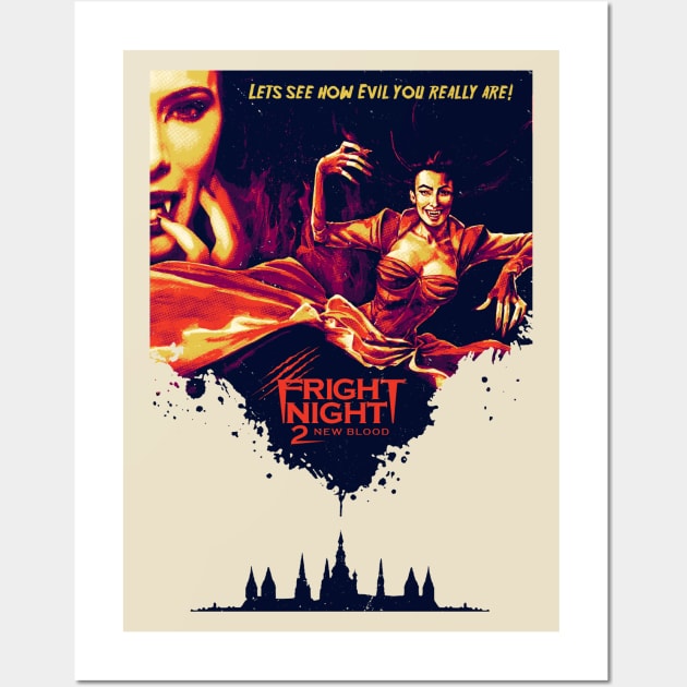 Retro Fright Night New Blood Wall Art by OrcaDeep